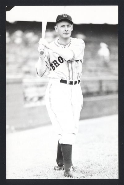RANDY MOORE Real Photo Postcard RPPC 1936 Brooklyn Dodgers George Burke