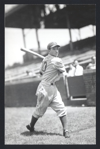 MICKEY OWEN Real Photo Postcard RPPC 1941-45 Brooklyn Dodgers George Burke