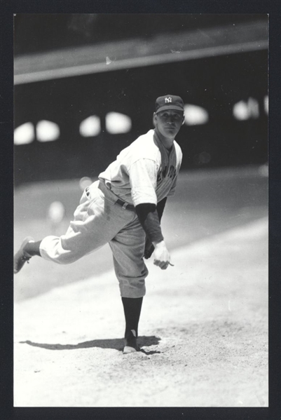 BUMP HADLEY Real Photo Postcard RPPC 1936-40 New York Yankees George Burke