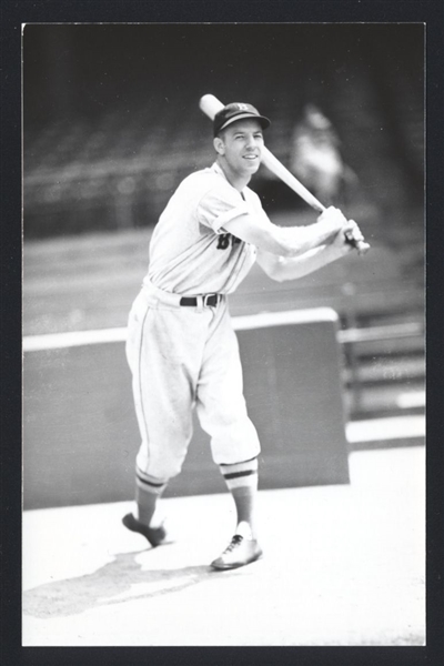 BILLY WERBER Real Photo Postcard RPPC 1936 Boston Red Sox George Burke