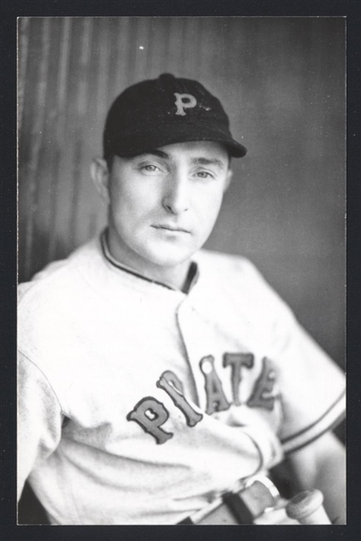 PAUL WANER Real Photo Postcard RPPC 1933-37 Pittsburgh Pirates George Burke