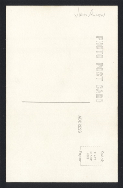 JOHNNY ALLEN Real Photo Postcard RPPC 1933-35 New York Yankees George Burke