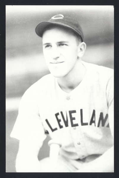 RAY MACK Real Photo Postcard RPPC 1939-40 Cleveland Indians George Burke