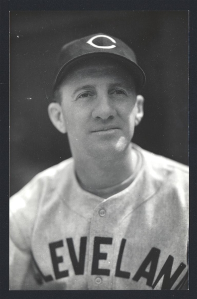 SKI MELILLO Real Photo Postcard RPPC 1939-40 Cleveland Indians George Burke