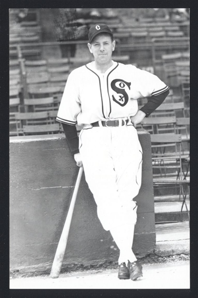 TED LYONS Real Photo Postcard RPPC 1938 Chicago White Sox George Burke