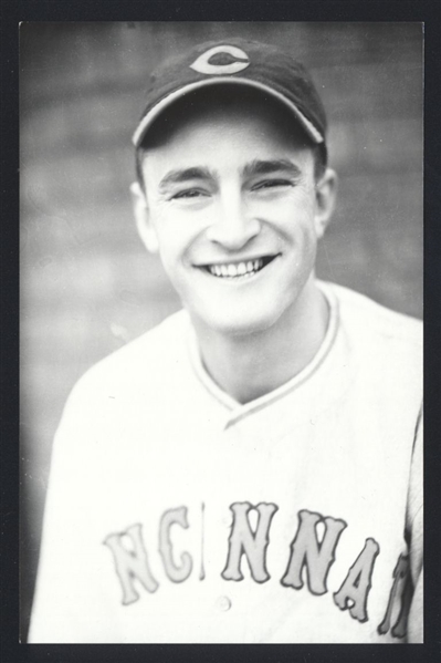 FRANK McCORMICK Real Photo Postcard RPPC 1937-38 Cincinnati Reds George Burke