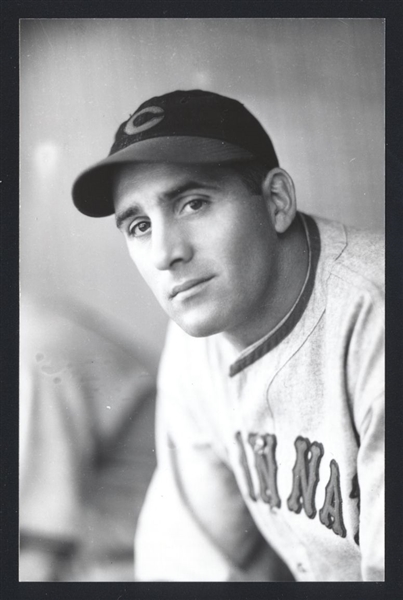 LES SCARSELLA Real Photo Postcard RPPC 1937 Cincinnati Reds George Burke