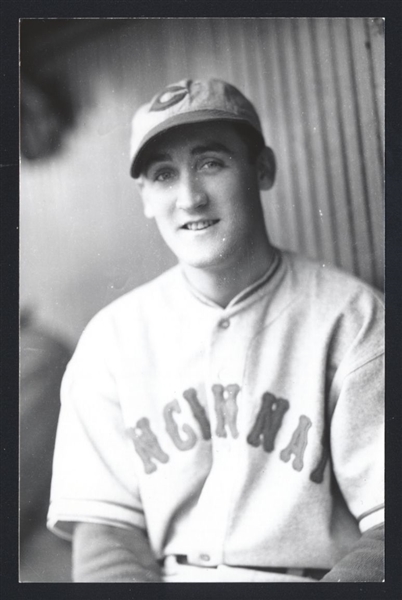 GENE SCHOTT Real Photo Postcard RPPC 1935 Cincinnati Reds George Burke