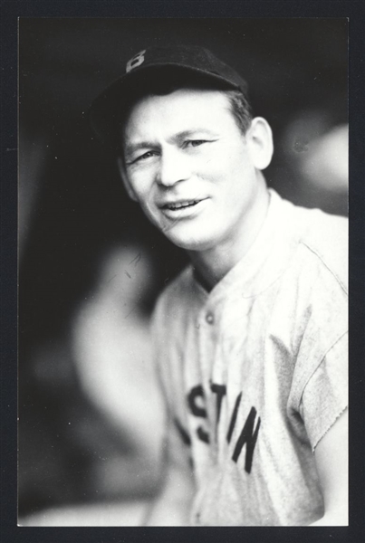ROY C JOHNSON Real Photo Postcard RPPC 1935 Boston Red Sox George Burke