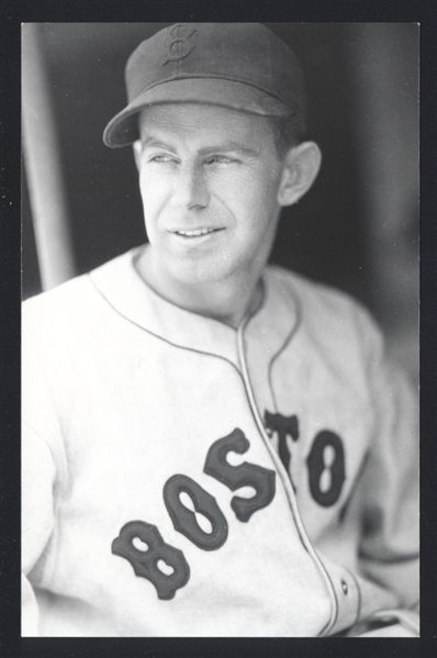 RICK FERRELL Real Photo Postcard RPPC 1936-37 Boston Red Sox George Burke