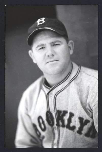 BABE PHELPS Real Photo Postcard RPPC 1935-36 Brooklyn Dodgers George Burke