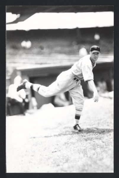 BOBBY REIS Real Photo Postcard RPPC 1935 Brooklyn Dodgers George Burke