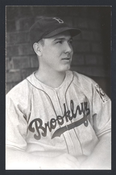 JIMMY RIPPLE Real Photo Postcard RPPC 1939 Brooklyn Dodgers George Burke