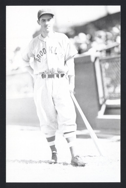 GOODY ROSEN Real Photo Postcard RPPC 1937 Brooklyn Dodgers George Burke