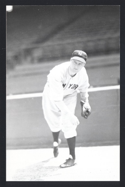 MONTE PEARSON Real Photo Postcard RPPC 1936-40 New York Yankees George Burke