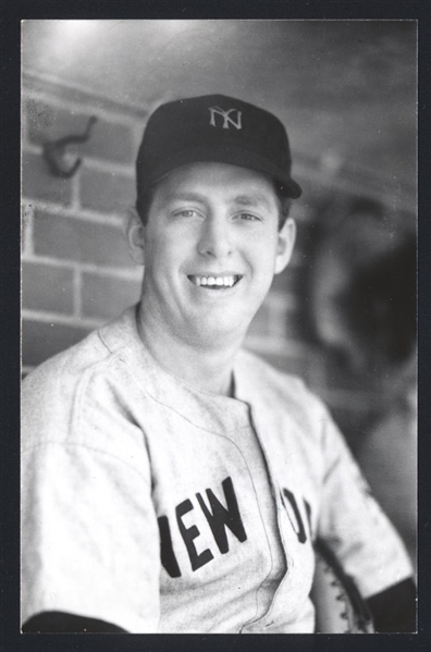 BUDDY ROSAR Real Photo Postcard RPPC 1939 New York Yankees George Burke 