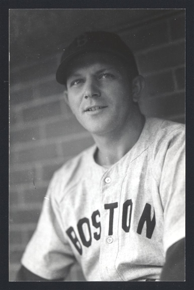DICK NEWSOME Real Photo Postcard RPPC 1941-43 Boston Red Sox George Burke 