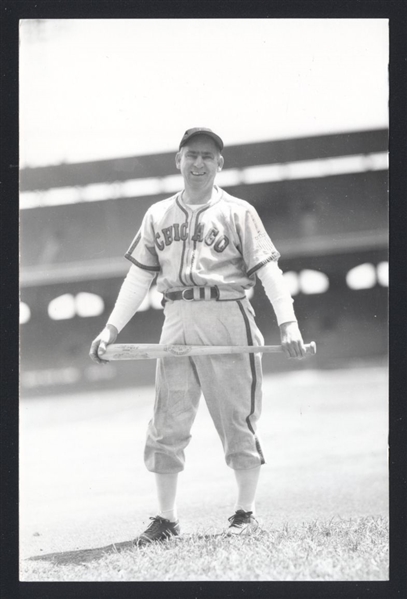 JOHNNY MOSTIL Real Photo Postcard RPPC 1943-44 Chicago White Sox George Burke 