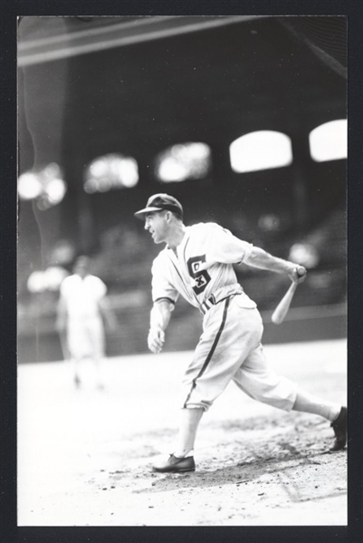ROY SCHALK Real Photo Postcard RPPC 1944 Chicago White Sox George Burke 