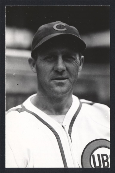 CARL REYNOLDS Real Photo Postcard RPPC 1938-39 Chicago Cubs George Burke 