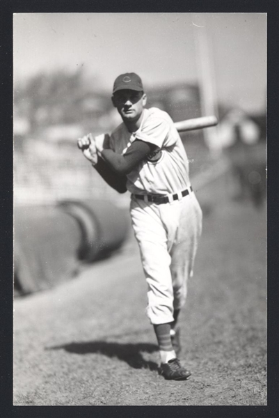 MARV RICKERT Real Photo Postcard RPPC 1946-47 Chicago Cubs George Burke 