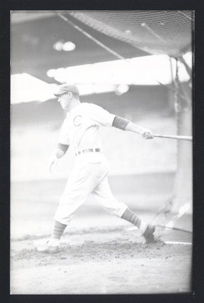FRANK SECORY Real Photo Postcard RPPC 1944-46 Chicago Cubs George Burke 