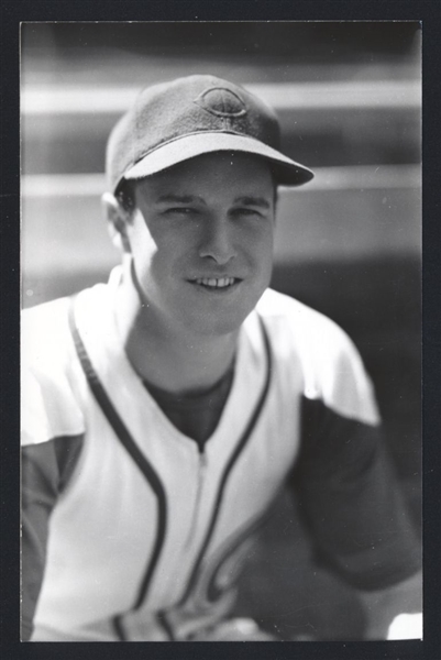 BOB SCHEFFING Real Photo Postcard RPPC 1941 Chicago Cubs George Burke 