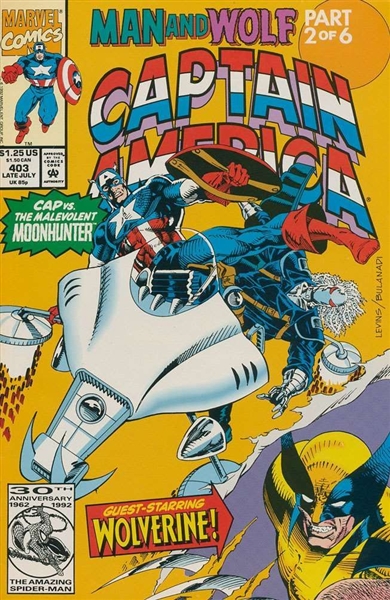 Captain America #403 NM 1992 Marvel Man and Wolf p2 Comic Book