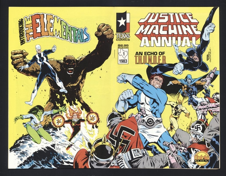 Justice Machine (Noble) Annual #1 NM 1984 Texas Comics 1st Elementals Comic Book