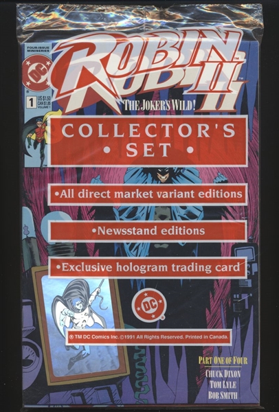 Robin II Collector's Set #1 NM 1991 DC Polybagged Set w/ Holo Card Comic Book