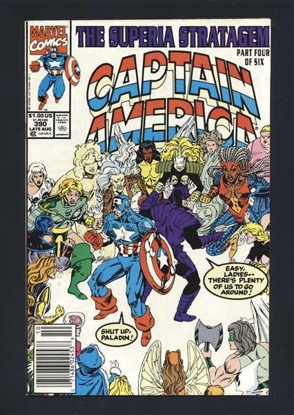Captain America #390 NM 1991 Marvel NEWSSTAND Superia Stratagem p4 Comic Book