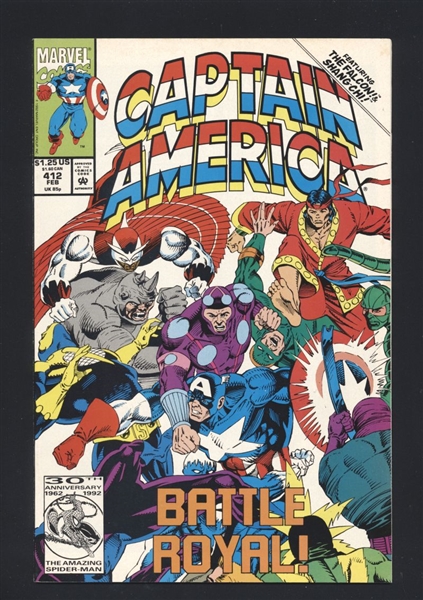 Captain America #412 NM 1993 Marvel Shang-Chi Falcon Razorfist Comic Book