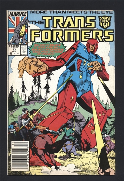 The Transformers #33 FN 1987 Marvel Newsstand Comic Book