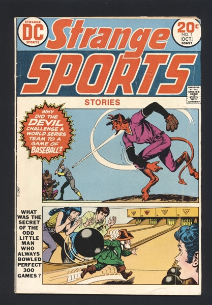 Strange Sports Stories #1 G/VG 1973 DC Devil Pitching Cover Comic Book