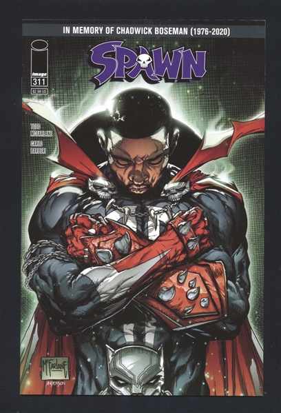 Spawn #311/B NM 2020 Image Chadwick Boseman Tribute Cover Comic Book