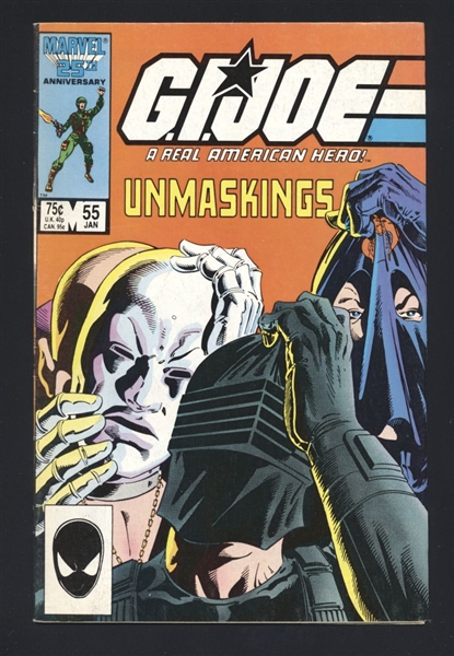 G.I. Joe, a Real American Hero #55 FN 1987 Marvel Unmaskings Comic Book