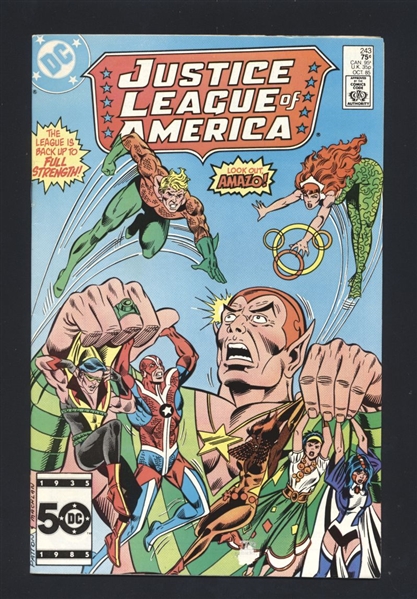 Justice League of America #243 VG 1985 DC vs Amazo Comic Book
