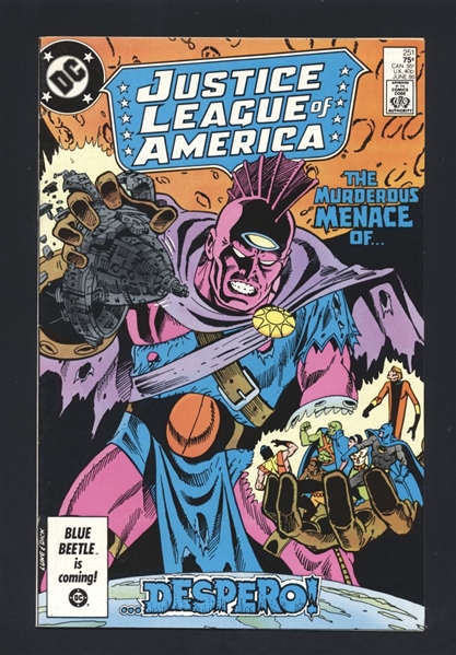 Justice League of America #251 VF 1986 DC vs Despero Comic Book