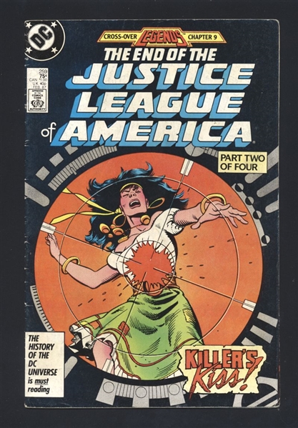 Justice League of America #259 G 1987 DC Legends Tie-In Comic Book