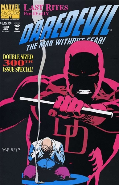 Daredevil #300 NM 1992 Marvel Last Rites p4 Comic Book