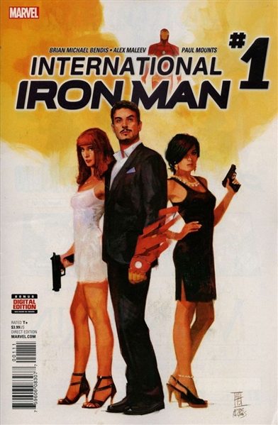 International Iron Man #1 VF/NM 2016 Marvel Bendis Maleev Comic Book