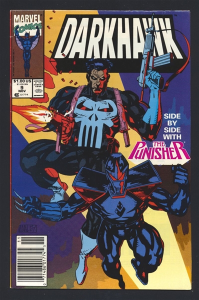Darkhawk #9 FN 1991 Marvel NEWSSTAND Punisher Comic Book
