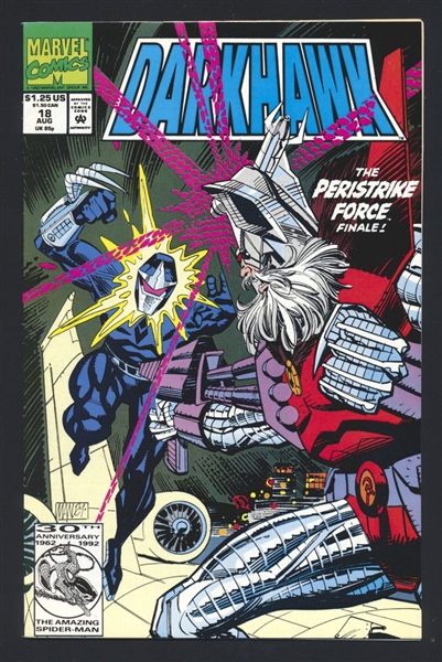 Darkhawk #18 VF/NM 1992 Marvel vs Psi-Wolf Comic Book