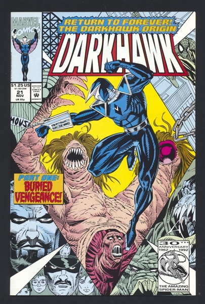 Darkhawk #21 VF/NM 1992 Marvel Origin of Darkhawk Return to Forever p1