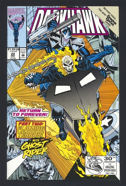 Darkhawk #22 VF 1992 Marvel Return to Forever p2 Comic Book