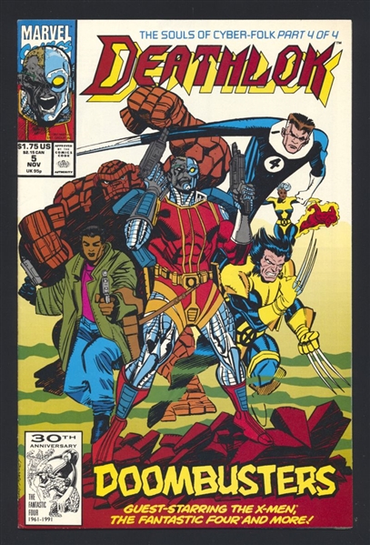 Deathlok (V2) #5 VF/NM 1991 Marvel X-Men & Fantastic Four Comic Book