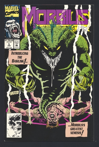 Morbius: The Living Vampire #5 VG 1993 Marvel 1st Basilisk Comic Book