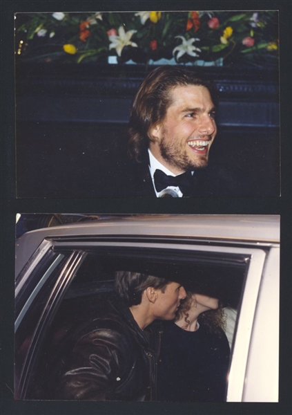 Lot of (2) 1990s TOM CRUISE In Car Live Candid Vintage Original Photos nb