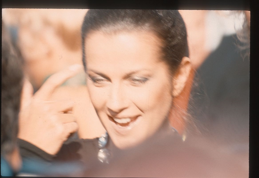 1983 VERONICA HAMEL Live Candid Original 35mm Slide Transparency ACTRESS nb