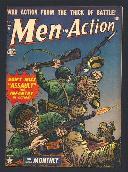 Men in Action (V1) #6 FVF 1952 Marvel Comic Book